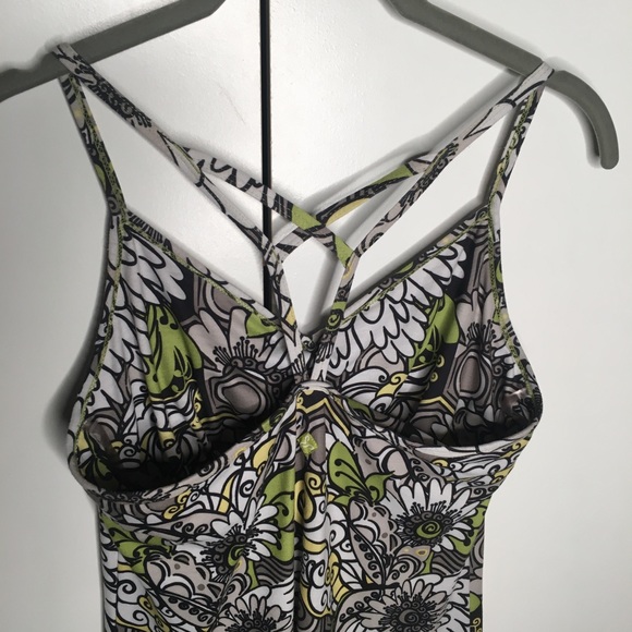 Prana Strappy Back Retro Floral Exercise Dress - Picture 4 of 7